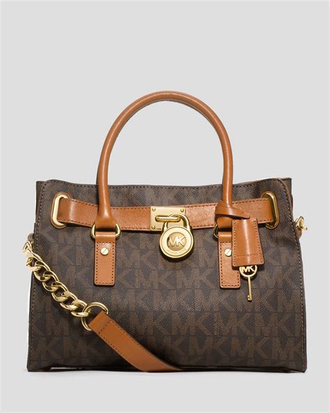 michael kors brown east-west soft leather satchel|Michael Kors small satchel handbag.